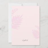 乳がんを克服したパーティー 招待状 (裏面)