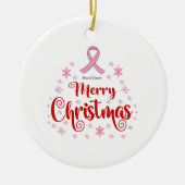 乳がんを克服したメリークリスマス セラミックオーナメント (正面)