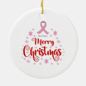 乳がんを克服したメリークリスマス セラミックオーナメント (裏面)