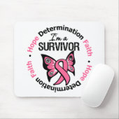乳がんを克服した人々の希望の決定信仰 マウスパッド (マウス)
