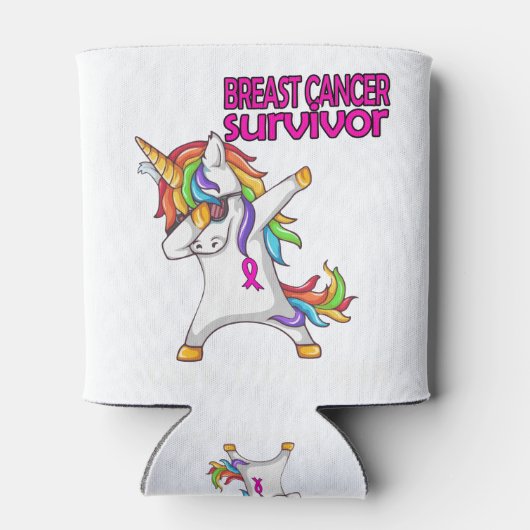 乳がんを克服した人々の立ち上がり勝利 缶クーラー (裏面)