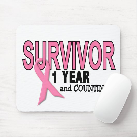 乳がんを克服した人1年と数え方 マウスパッド (マウス)