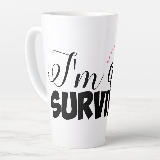 乳がんを克服した人 カフェラテマグ (左アングル)