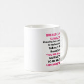 乳がんを克服した人 コーヒーマグカップ (正面右)