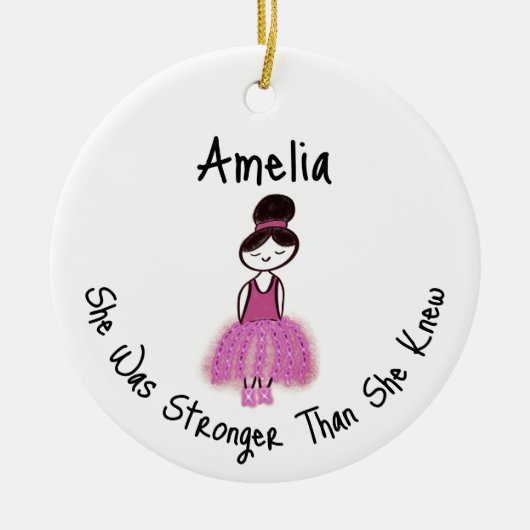 乳がんを克服した人 セラミックオーナメント (正面)