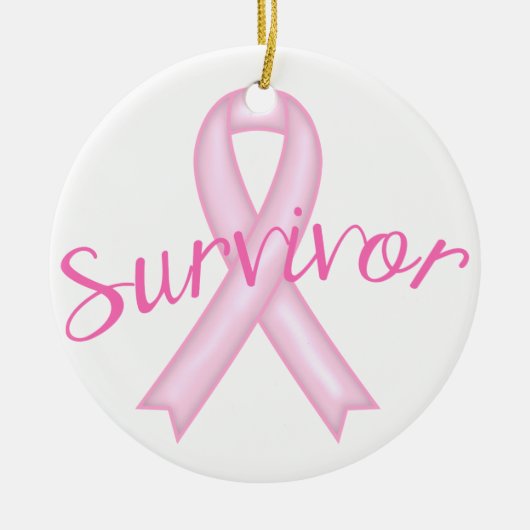 乳がんを克服した人 セラミックオーナメント (正面)