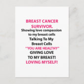 乳がんを克服した人 ポストカード (正面)