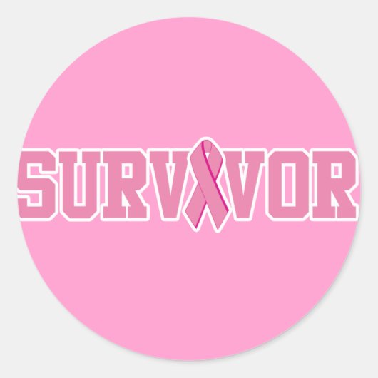 乳がんを克服した人 ラウンドシール (正面)