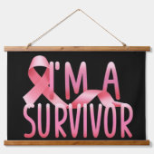 乳がんを克服した人 吊り下げ型タペストリー (正面)