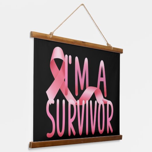 乳がんを克服した人 吊り下げ型タペストリー (傾斜あり)
