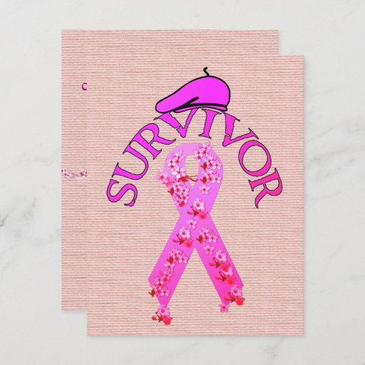 乳がんを克服した人 招待状 (正面/裏面)
