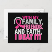 乳がんを克服した家族の友人の信仰 ポストカード (正面/裏面)