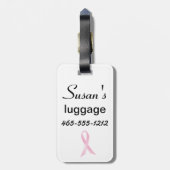 乳がんを克服した手荷物タグ ラゲッジタグ (裏面縦)