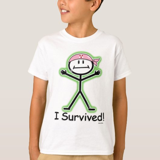 乳がんを克服した放射線 Tシャツ (正面)
