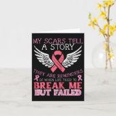 乳がんを克服した私の傷跡が物語を語るアワレ カード (黄色い花)