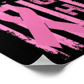 乳がんを克服した米国国旗の認識度 ポスター (角)