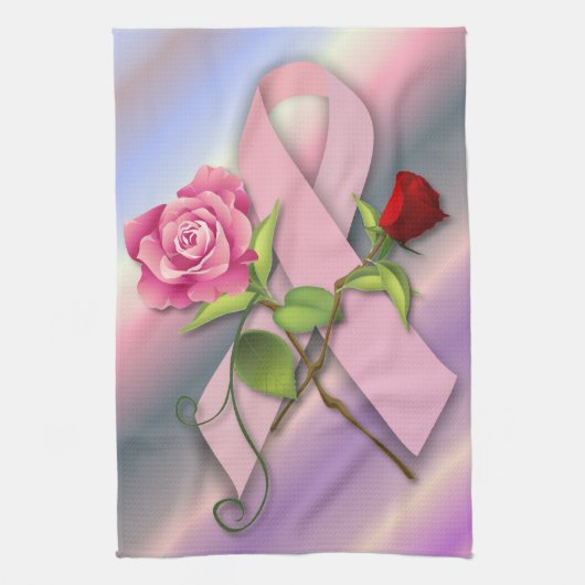 乳がんを克服した者のための閉鎖 キッチンタオル (縦)