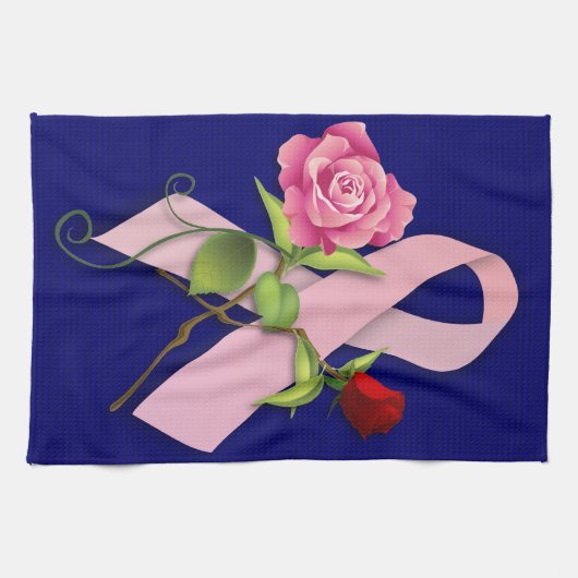 乳がんを克服した者のための閉鎖 キッチンタオル (横)