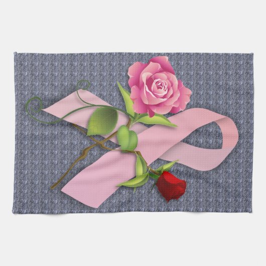 乳がんを克服した者のための閉鎖 キッチンタオル (横)