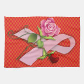 乳がんを克服した者のための閉鎖 キッチンタオル (横)