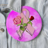 乳がんを克服した者のための閉鎖 缶バッジ (インサイチュ)