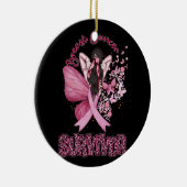 乳がんを克服した認識度ピンクリボンビュート セラミックオーナメント (右)