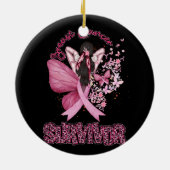 乳がんを克服した認識度ピンクリボンビュート セラミックオーナメント (裏面)