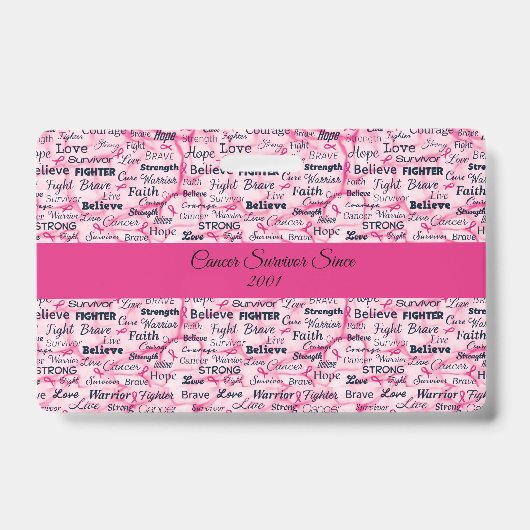 乳がんを克服した認識度 バッジ (Front)