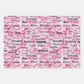 乳がんを克服した認識度 ラッピングペーパーシート (正面2)