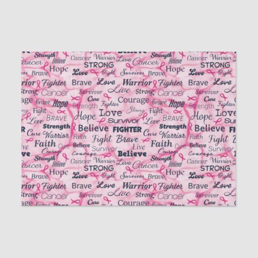 乳がんを克服した認識度 薄葉紙 (正面)