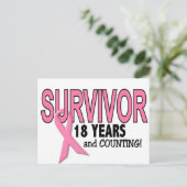 乳がんを克服した18年と数え年 ポストカード (スタンド正面)