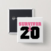 乳がんを克服した20年 缶バッジ (正面&裏面)