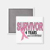 乳がんを克服した4年と数え方 マグネット (正面/裏面)