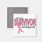 乳がんを克服し滞在する人 マグネット (正面/裏面)