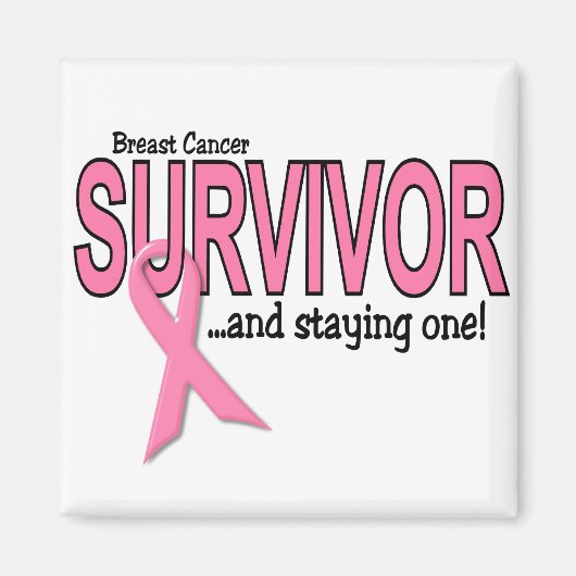 乳がんを克服し滞在する人 マグネット (正面)