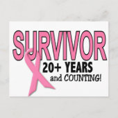 乳がんを克服し、20年以上数え続ける ポストカード (正面)