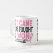 乳がんを克服来して私は勝った コーヒーマグカップ (正面左)
