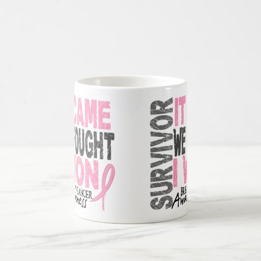 乳がんを克服来して私は勝った コーヒーマグカップ (中央)
