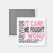 乳がんを克服来して私は勝った マグネット (正面/裏面)