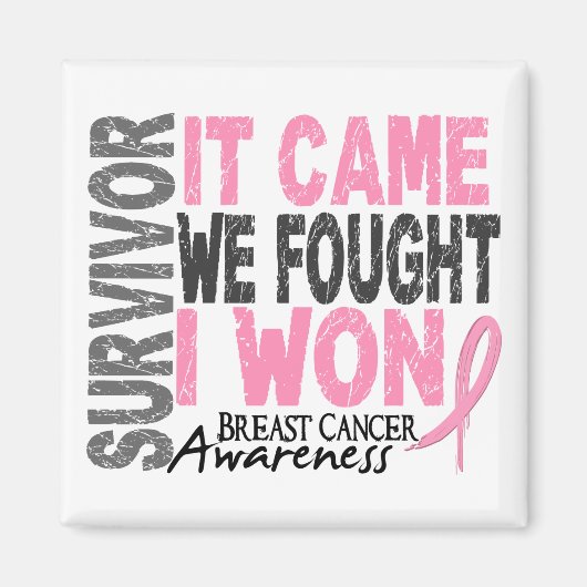 乳がんを克服来して私は勝った マグネット (正面)