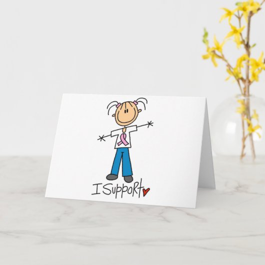 乳がんを支えるTシャツと贈り物 カード (黄色い花)