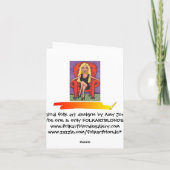 乳がんアーティスト – 認識度グリーティングカード カード (裏面)