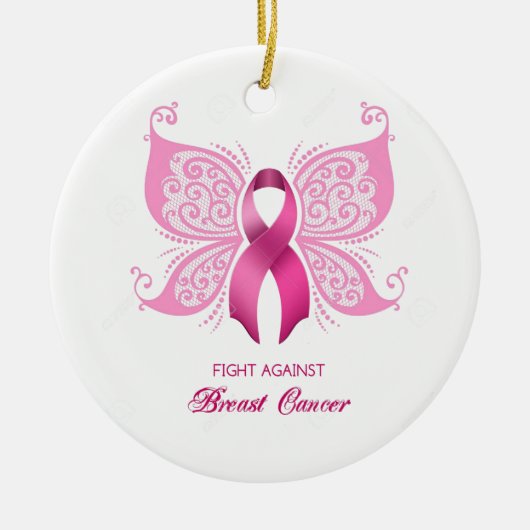 乳がんオーナメント セラミックオーナメント (正面)