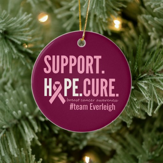 乳がんカスタムオーナメント セラミックオーナメント (ツリー)