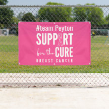 乳がんカスタムバナー屋外ピンク記号