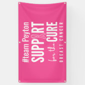 乳がんカスタムバナー屋外ピンク記号 横断幕 (縦)