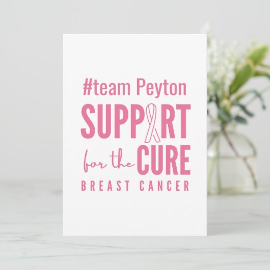 乳がんカスタム支援招待状 招待状 (スタンド正面)