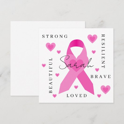 乳がんカード 招待状 (正面/裏面)