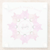 乳がんガラスのコースター – パーソナライズ ガラスコースター (裏面)