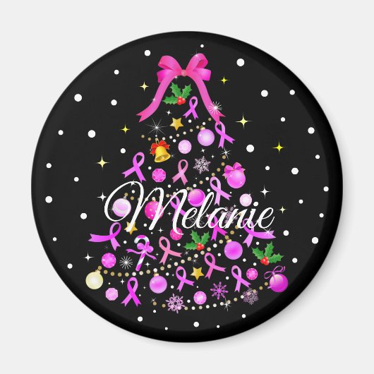 乳がんクリスマスツリー マグネット (正面)